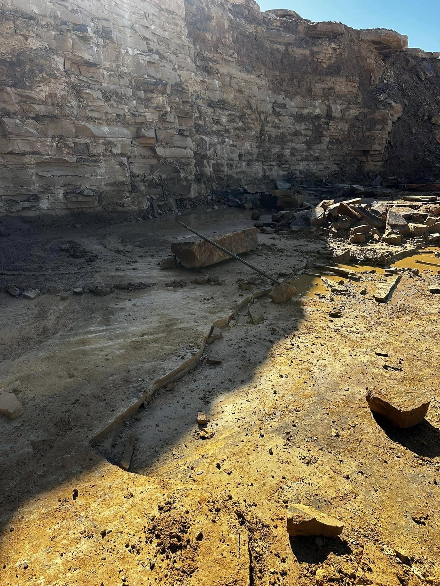 The Deer Creek Stone quarry wall